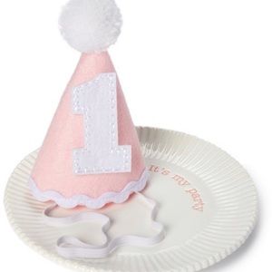 Mudpie It’s my party cake plate and party hat